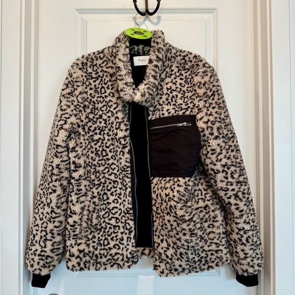 KanCan Jackets & Blazers - Leopard Print Teddy Jacket